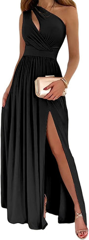 Elegant Cutout Cocktail Maxi Dress