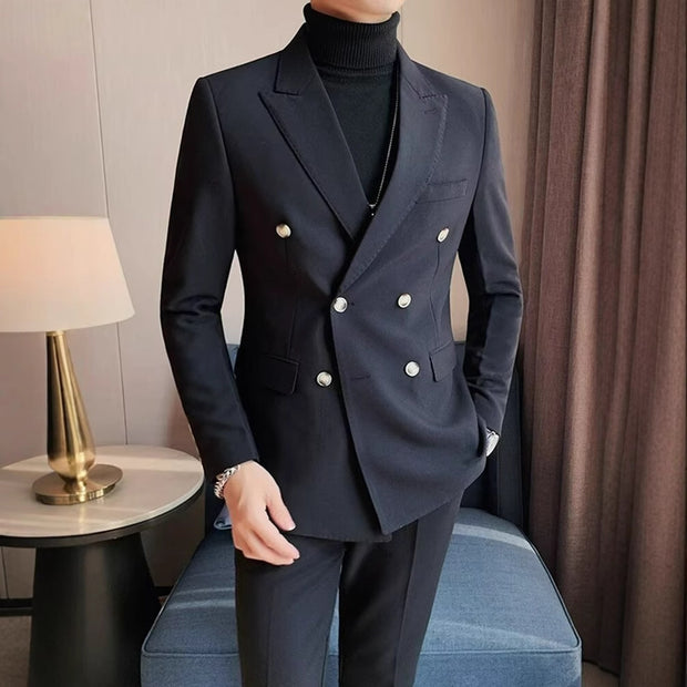 Men's Casual Double-breasted Jacket